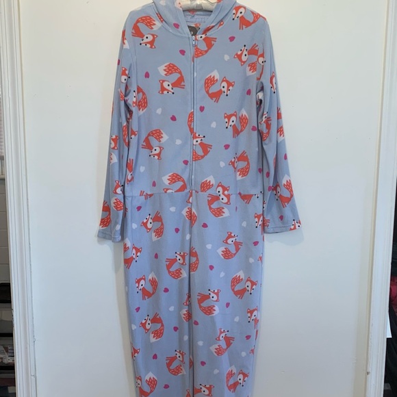 PJ Couture Fox Hoodie Onesie Fleece Pajamas - Picture 1 of 7